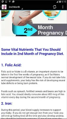 Pregnancy Diet android App screenshot 2